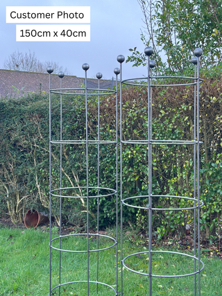 1.5m garden obelisk made from solid steel and fully welded by Firefly Metalworks, Ferndown, Dorset.