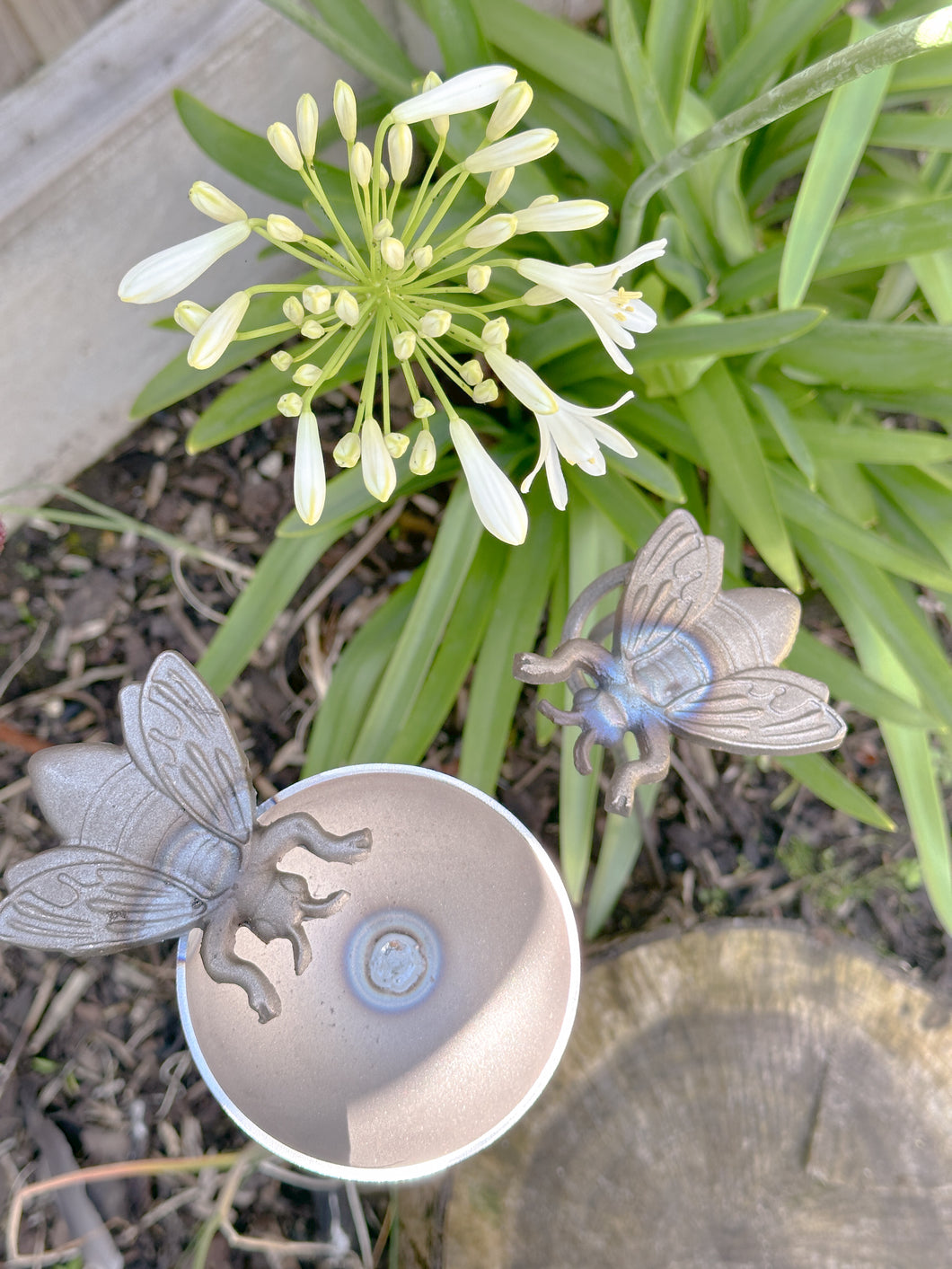 Bee Rain Catcher + Bee Garden Stake