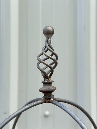 Heavy Duty Steel Garden Obelisk Trellis with Decorative Finial - No Assembly Required