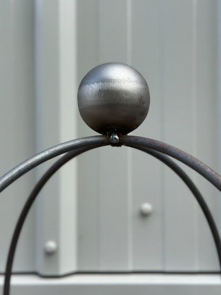 Heavy Duty Steel Garden Obelisk Trellis with Decorative Finial - No Assembly Required