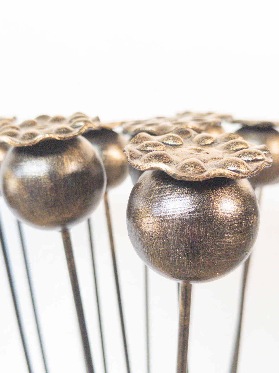 Poppy Seed Head - garden stake / plant support