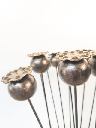 Poppy Seed Head - garden stake / plant support
